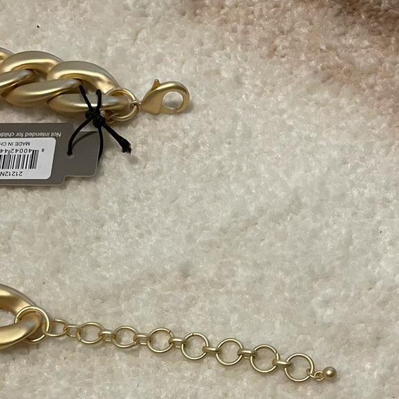 NWT Canvas Cerise Necklace in Gold Chunky Chain - Picture 3 of 4